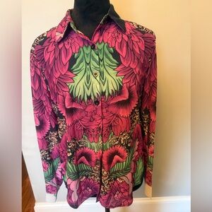 Vibrant Floral Button-Up Shirt